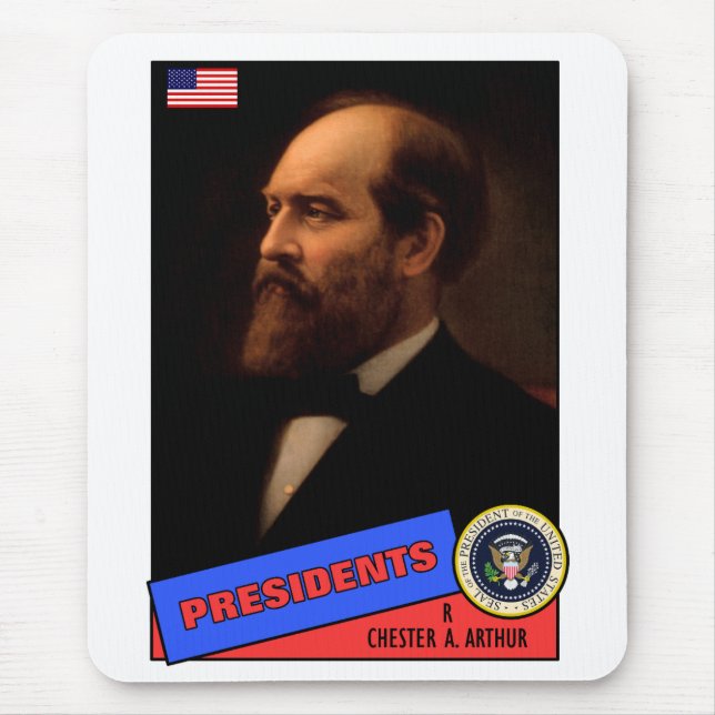 Alfombrilla De Ratón Tarjeta de béisbol de Chester A. Arthur (Frente)
