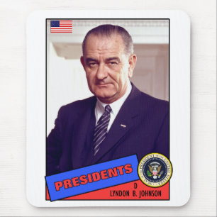 Alfombrilla De Ratón Tarjeta de béisbol de Lyndon B. Johnson