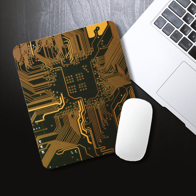 Alfombrilla De Ratón Tarjeta de circuito electrónico del Naranja del PC (Subido por el creador)