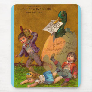 Alfombrilla De Ratón Tarjeta de comercio victoriana: Edmund G. Burt zap