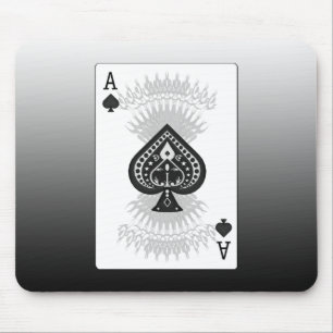 Alfombrilla De Ratón Tarjeta de póquer Ace of Spades: