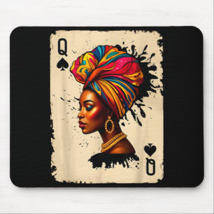 Alfombrilla De Ratón Tarjeta de Reina Africana Melanina Historia Negra 