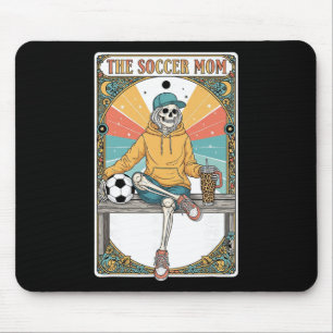 Alfombrilla De Ratón Tarjeta de Tarot de Mamá Futbolista Esqueleto Café
