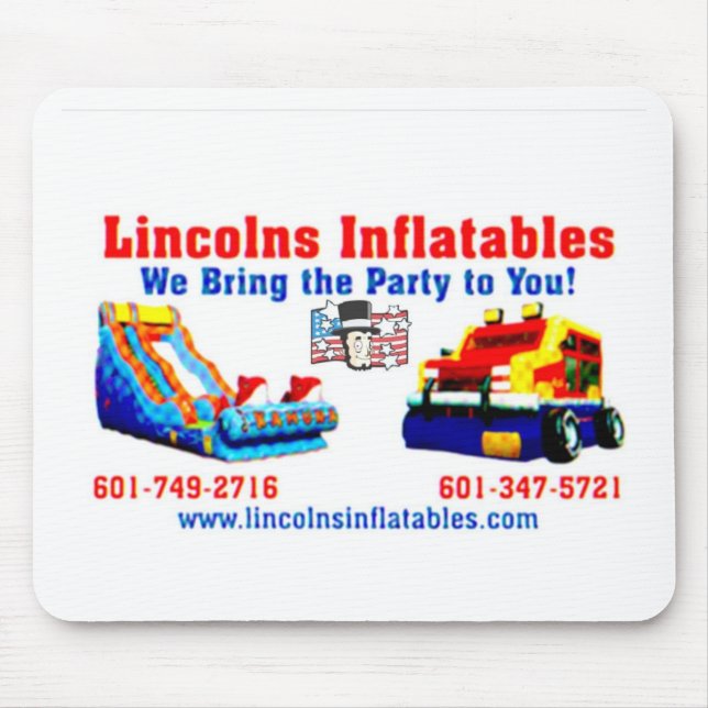 Alfombrilla De Ratón Tarjeta de visita de los inflatables de Lincolns (Frente)