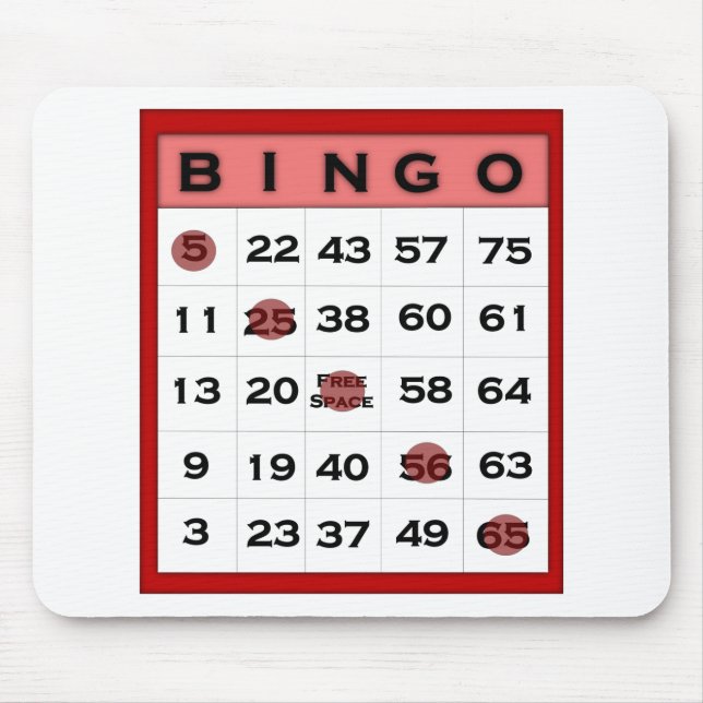 Alfombrilla De Ratón tarjeta del bingo (Frente)