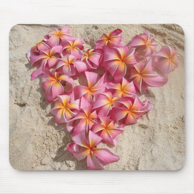 Alfombrilla De Ratón Tarjeta del día de San Valentín hawaiana (Frente)