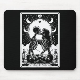 Alfombrilla De Ratón Tarjeta Tarot Los Amantes Del Gótico Skeleton Hall
