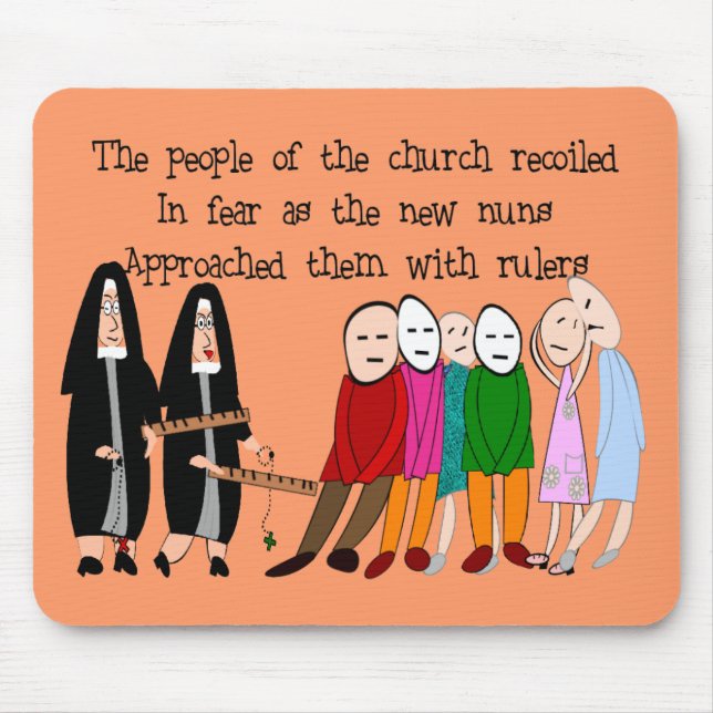 Alfombrilla De Ratón Tarjetas y regalos divertidos de las monjas (Frente)