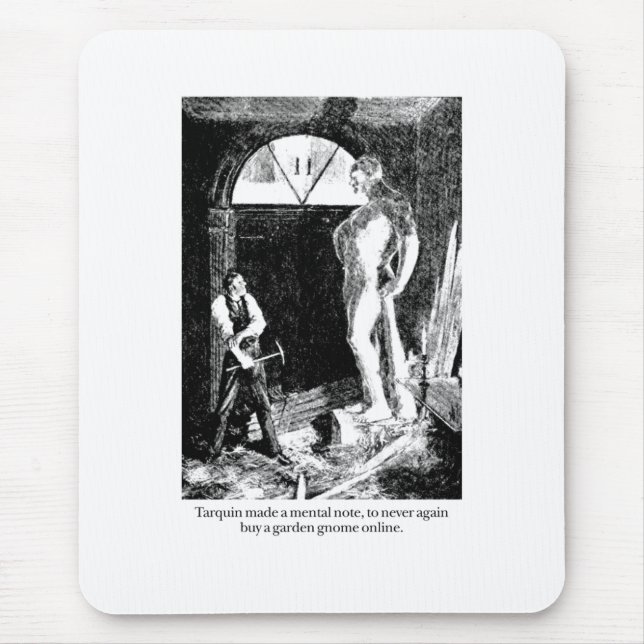 Alfombrilla De Ratón Tarquin y el gnomo del jardín (Frente)