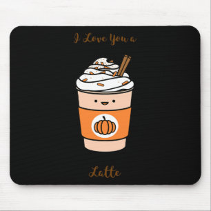 Alfombrilla De Ratón Tarta de especias de calabaza te amo un latte