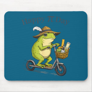 Alfombrilla De Ratón Tarta del día feliz 3.14 scooter de rana divertido