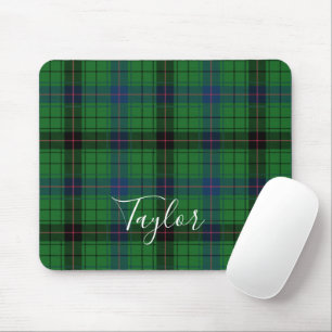 Alfombrilla De Ratón Tartan Davidson Cuadros Azul Verde Personalizado