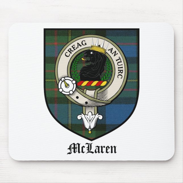 Alfombrilla De Ratón Tartán de la insignia del escudo del clan de (Frente)