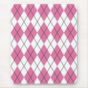 Alfombrilla De Ratón Tartan de los 70 Rosa Dedito