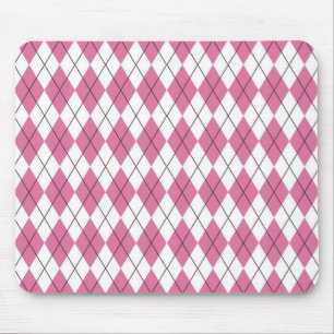 Alfombrilla De Ratón Tartan de los 70 Rosa Dedito