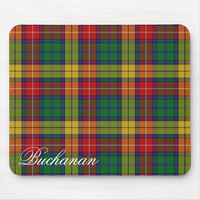 Alfombrilla De Ratón Tartán escocés majestuoso de Buchanan del clan (Frente)