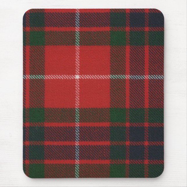Alfombrilla De Ratón Tartán moderno rojo Mousepad de Fraser (Frente)