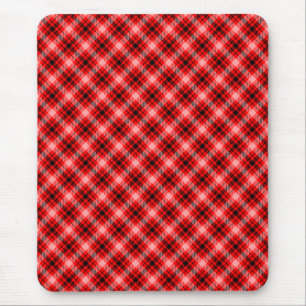 Alfombrilla De Ratón Tartán negro rojo tartán tachado patrón-24899