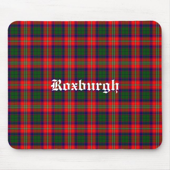Alfombrilla De Ratón Tartan Personalizado del Distrito Roxburgh de Esco (Frente)