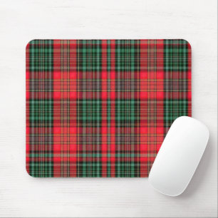 Alfombrilla De Ratón Tartan Plaid Rojo y Verde de la Herencia Escocesa