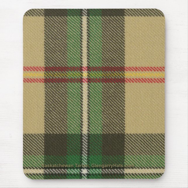 Alfombrilla De Ratón Tartán vertical Mousepad de Saskatchewan (Frente)