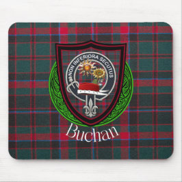 Alfombrilla De Ratón Tartan y Cresta del Clan Escocés Buchan 