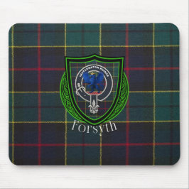 Alfombrilla De Ratón Tartan y Cresta del Clan Escocés Forsyth