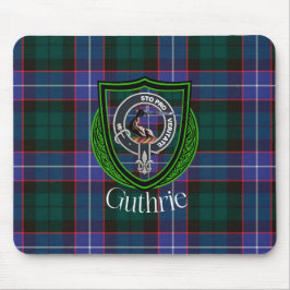 Alfombrilla De Ratón Tartan y Cresta del Clan Escocés Guthrie