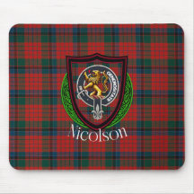 Tartan y Cresta del Clan Escocés Nicolson
