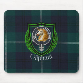 Alfombrilla De Ratón Tartan y Cresta del Clan Escocés Oliphant 
