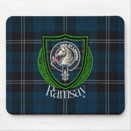 Alfombrilla De Ratón Tartan y Cresta del Clan Escocés Ramsay 