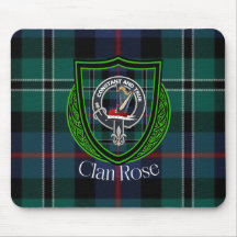 Tartan y Cresta del Clan Escocés Rose