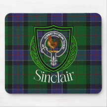 Tartan y Cresta del Clan Escocés Sinclair 