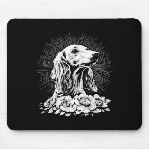 Alfombrilla De Ratón Tattoo Style Lover Saluki Perro Retro