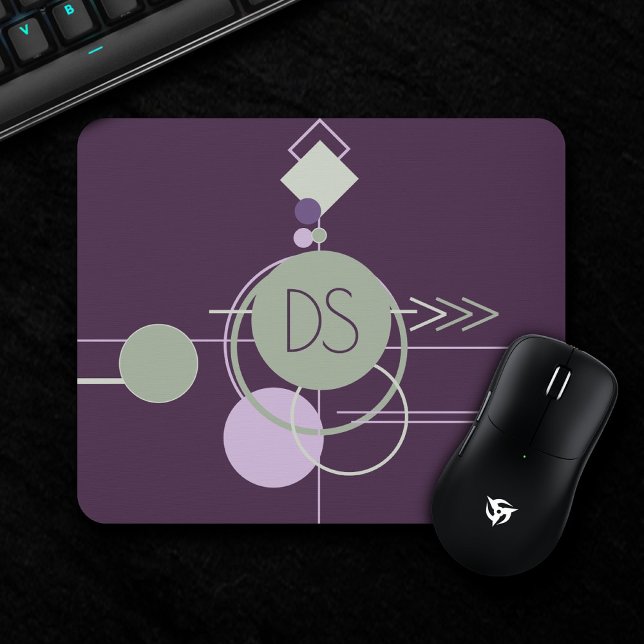 Alfombrilla De Ratón Tattoos Linework | Marca verde púrpura bohemiana (Subido por el creador)