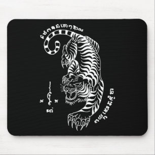Alfombrilla De Ratón Tatuaje de arte Sak Yant de Muay Thailand Tigre Ki