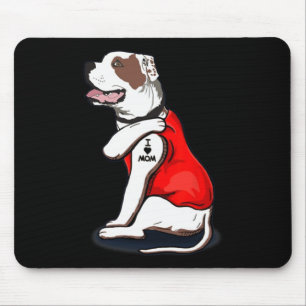 Alfombrilla De Ratón Tatuaje de perro bulldog americano amo a mamá