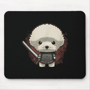 Alfombrilla De Ratón Tatuaje de perro samurai japonés, Kawaii Ninja vin