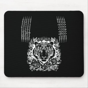 Alfombrilla De Ratón Tatuaje de tigre de Muay Thai Kickboxing Cultural