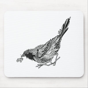 Alfombrilla De Ratón Tatuaje del pájaro