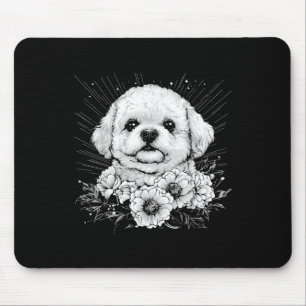Alfombrilla De Ratón Tatuaje estilo retro de Bichi Frise Dog Lover _1