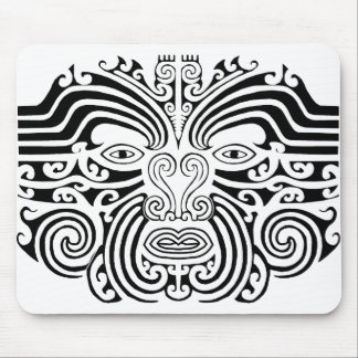 Alfombrilla De Ratón Tatuaje maorí - blanco y negro