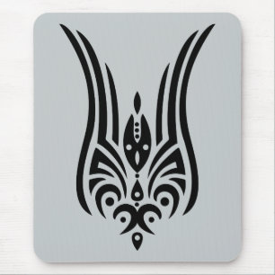 Alfombrilla De Ratón Tatuaje tribal NEGRO - tulipán + tus ideas