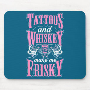 Alfombrilla De Ratón Tatuajes de Camiseta Whisky Travieso