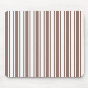 Alfombrilla De Ratón Taupe rayas de caramelos marrones y blancos