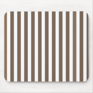 Alfombrilla De Ratón Taupe y rayas de caramelo blanco