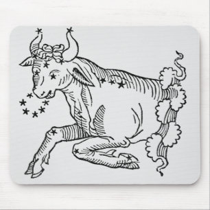 Alfombrilla De Ratón Tauro (Bull) un ilustracion del 'poético