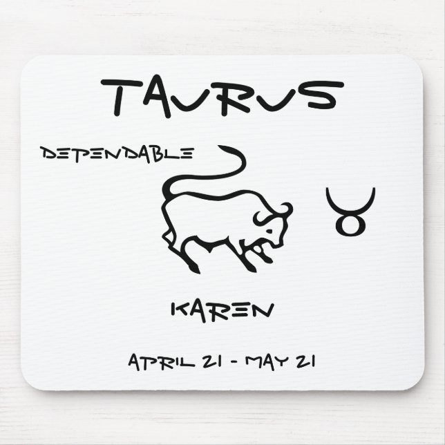Alfombrilla De Ratón Taurus personalizado (Frente)