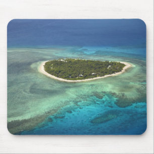 Alfombrilla De Ratón Tavarua Island and coral reef, Mamanuca Islands