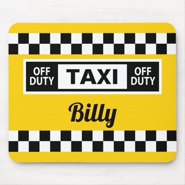 Alfombrilla De Ratón Taxi amarillo Cab Icónico Diseño de Nueva York (Frente)